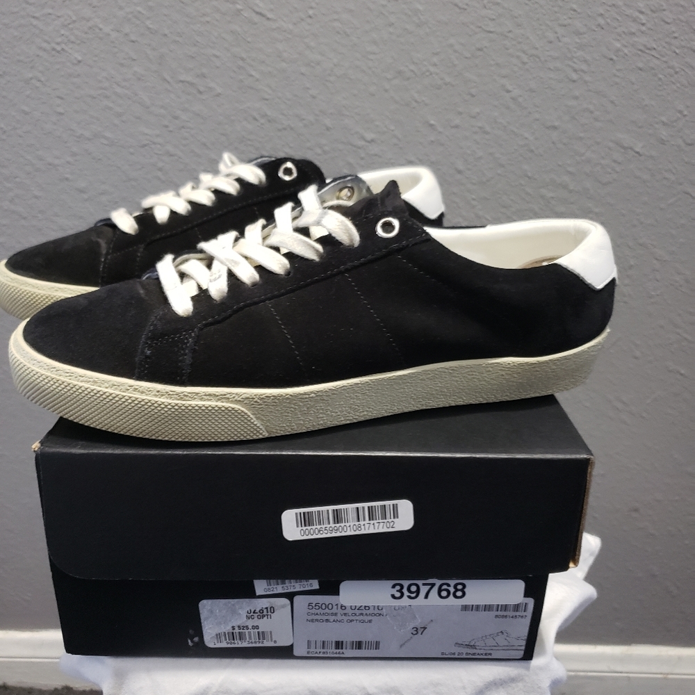 Saint Laurent Court Classic Suade Sneakers - Picture 4 of 7